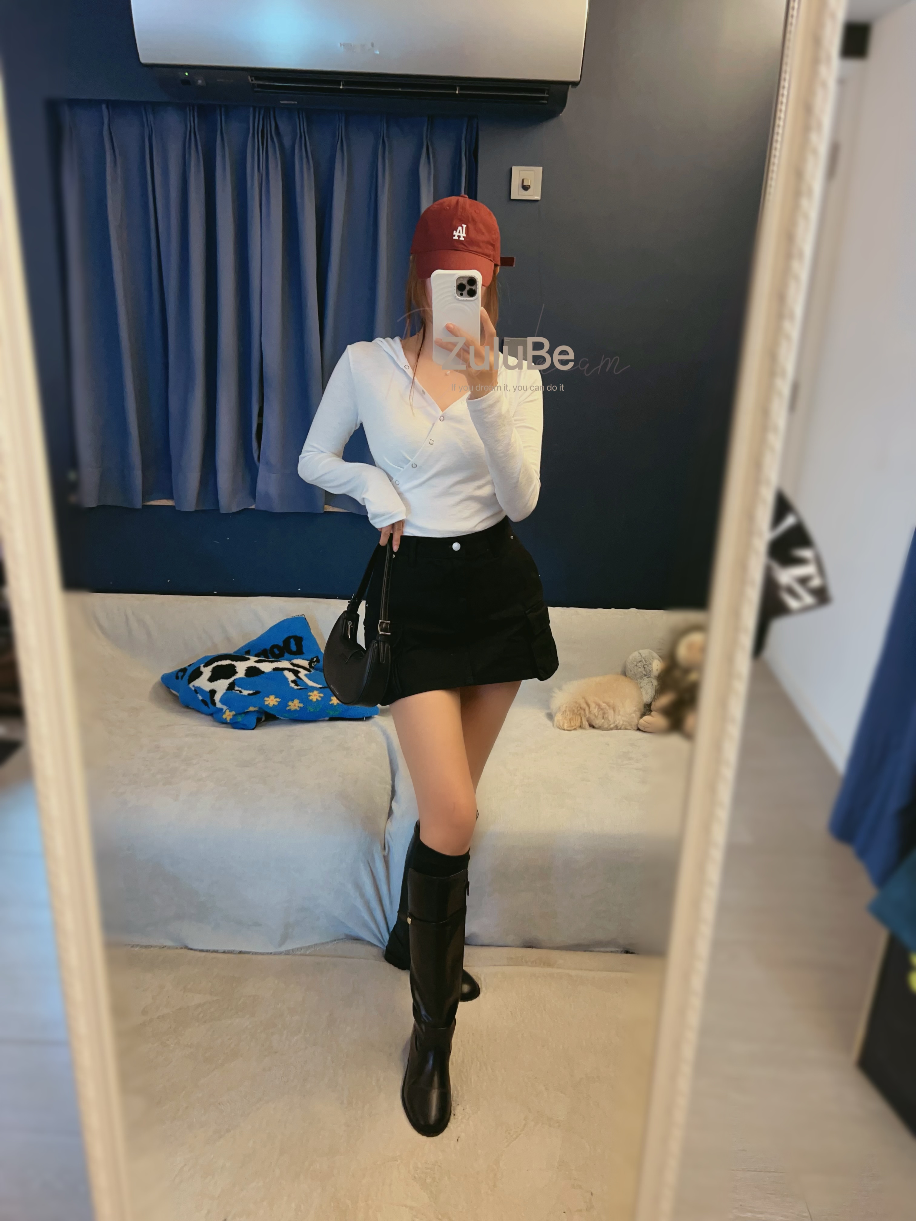 🇰🇷型格半折裙（內有褲）🛒現貨