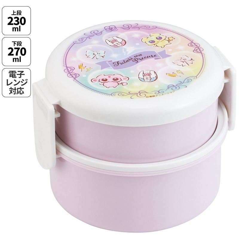 光之美少女 PreCure 2層圓型午餐盒 日本製 #P-PCG1060 [Skater] (PRE-ORDER) [2026/06]