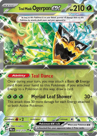 Pokemon TCG Prismatic Evolutions - Teal Mask Ogerpon EX-012/131