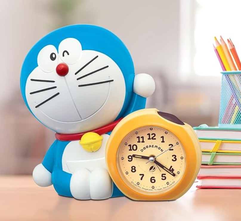 日本Seiko機芯 Doraemon多啦A夢兒童鬧鐘 語音起床鬧鐘 靜音掃秒 貪睡功能 開學必備