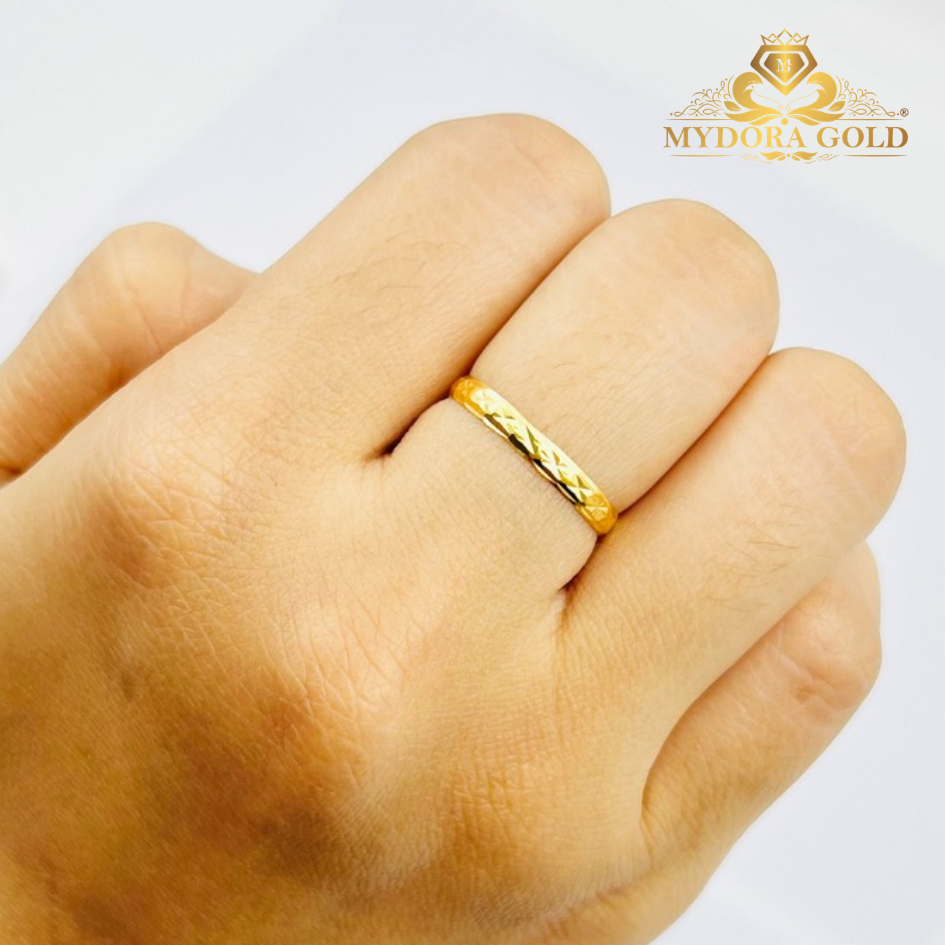 MYDORA Cincin Belah Rotan Stamping l EMAS 916/22K