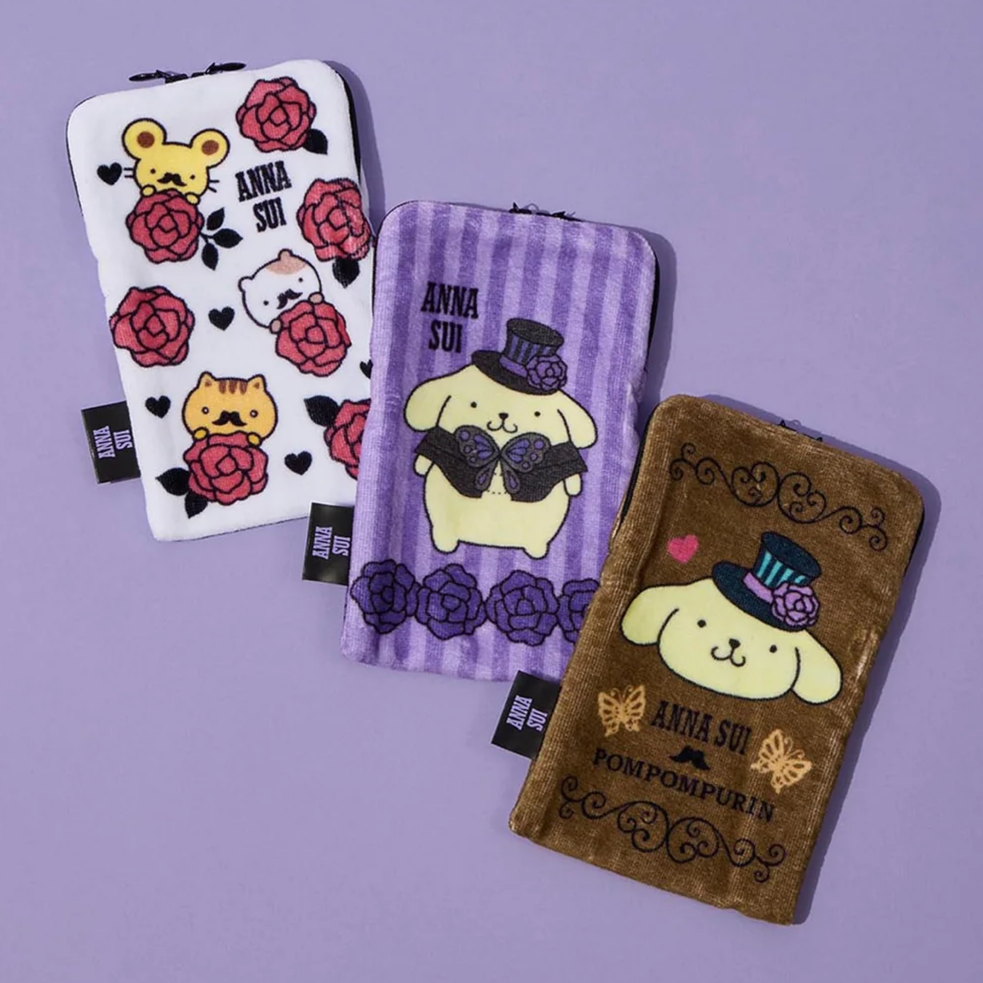 日本預訂📍日本Anna Sui x 布甸狗得意系列 - 水樽袋/小物袋 不包郵