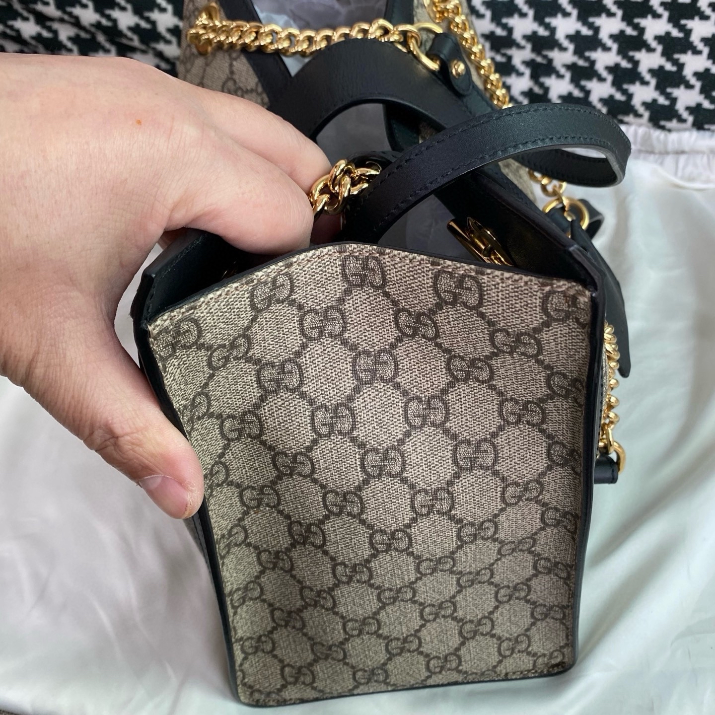 【預訂貨品】GUCCI老花黑邊tote bag