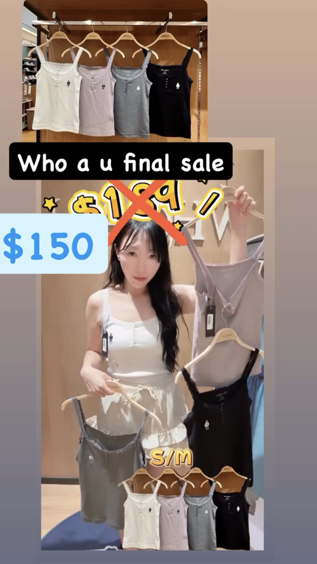 Final sale韓國潮牌WHO.A.U#wau00724