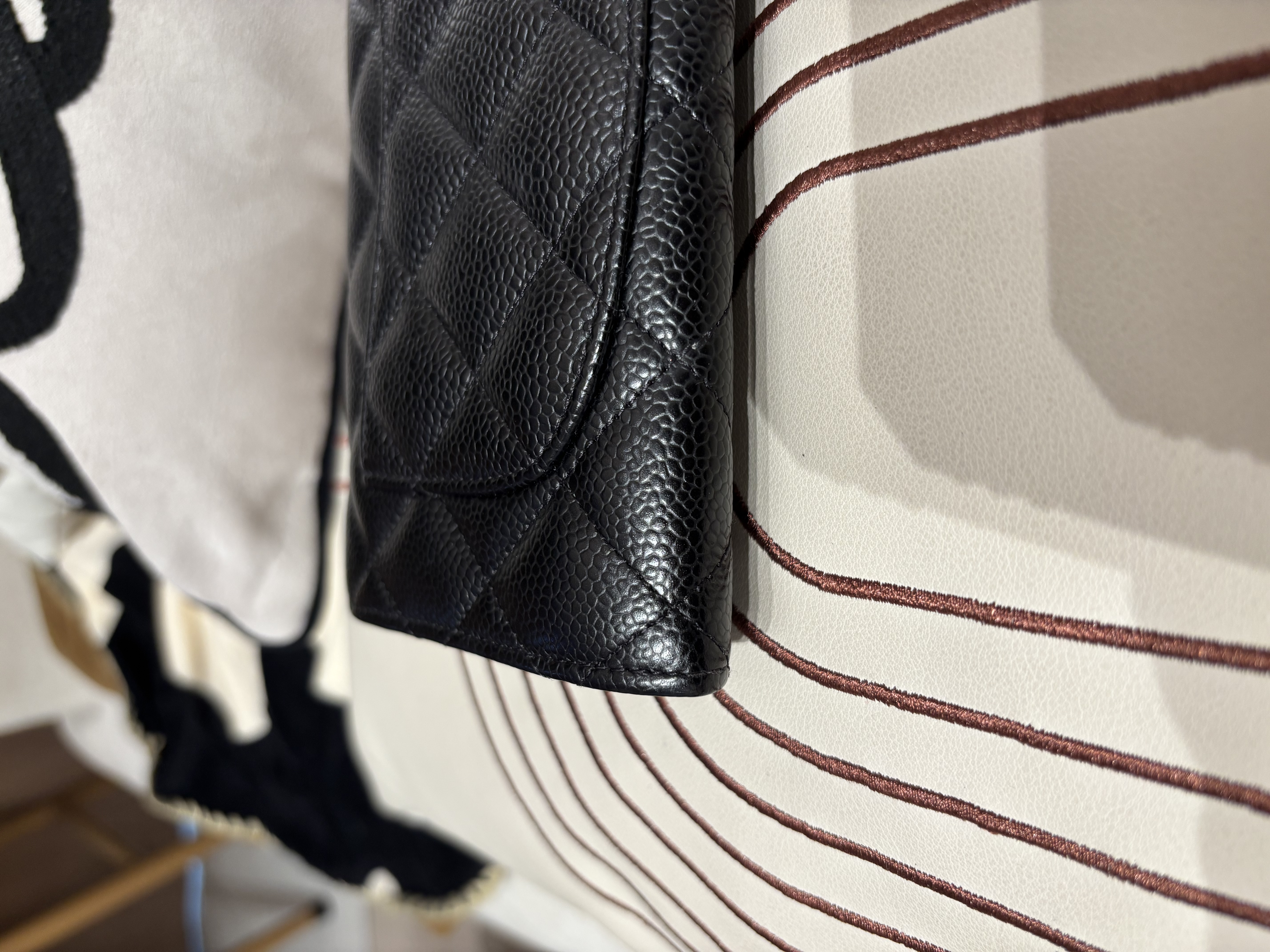Chanel classic long wallet 黑色荔枝牛皮銀扣 
