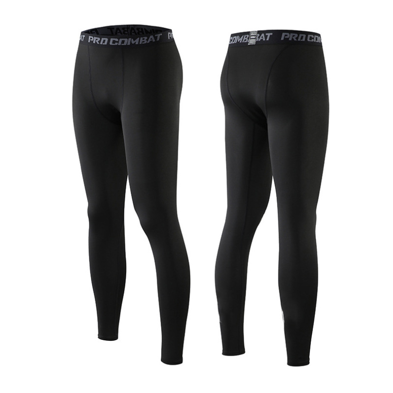 (S - 3XL) Pro Combat Black Tight Pants