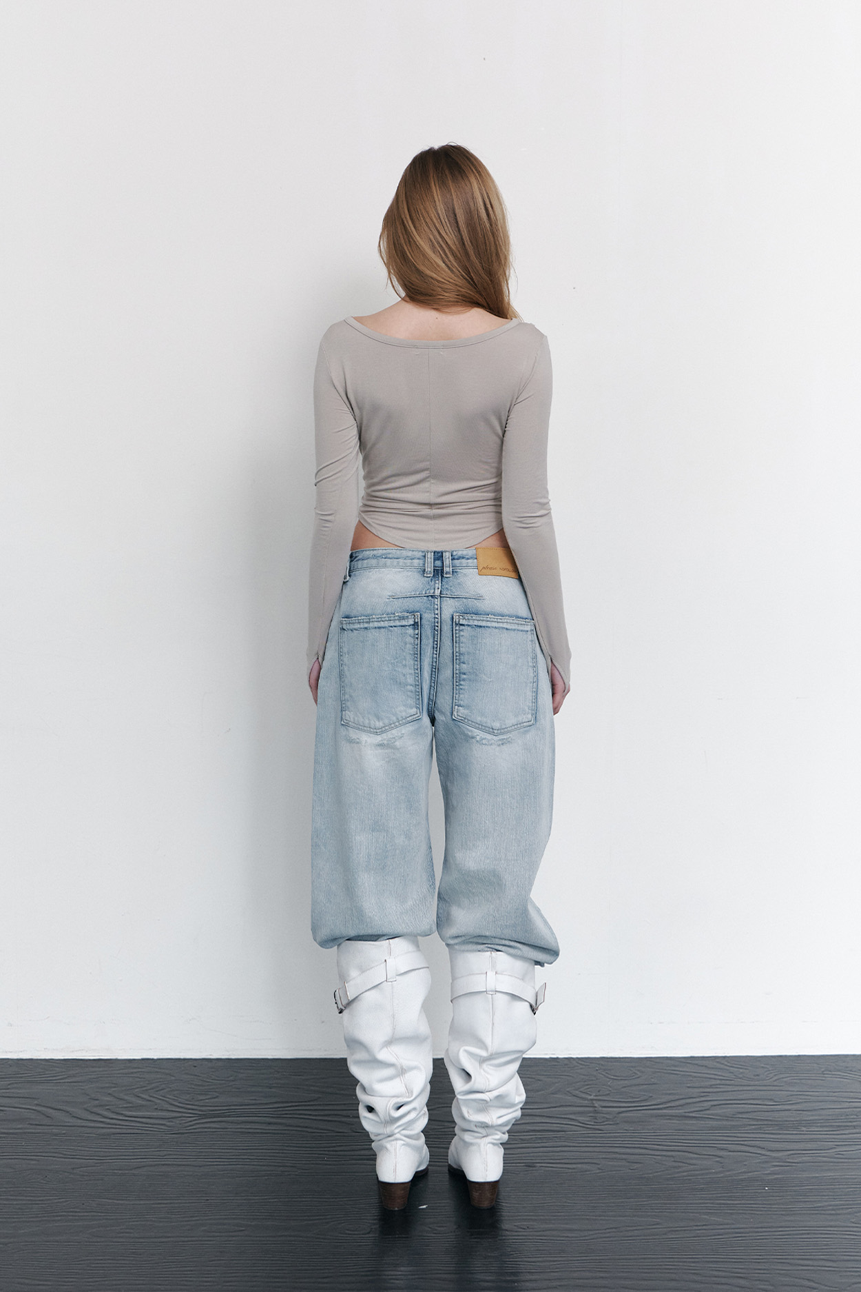 pleaseNOFOLLOW - Deba Long Sleeve Top (Silver Grey)