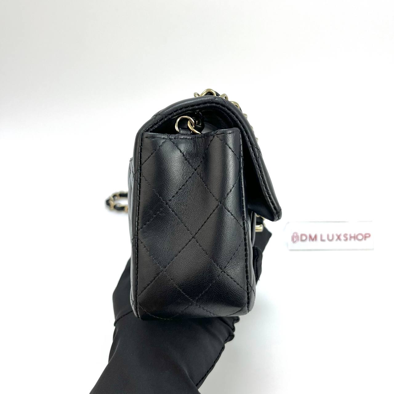 Chanel Black Mini Rectangular CF GHW (Microchip)