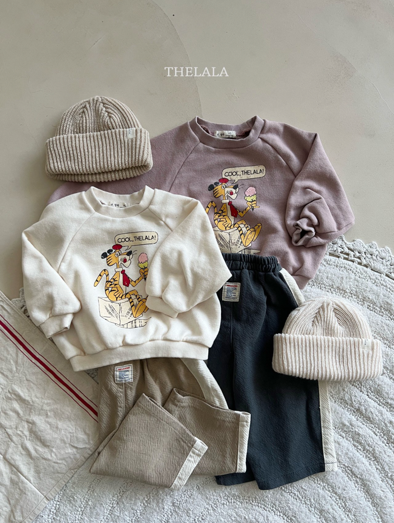 🌸預訂 韓國直送🌸🇰🇷THELALA兩色粗拼布邊闊腳褲