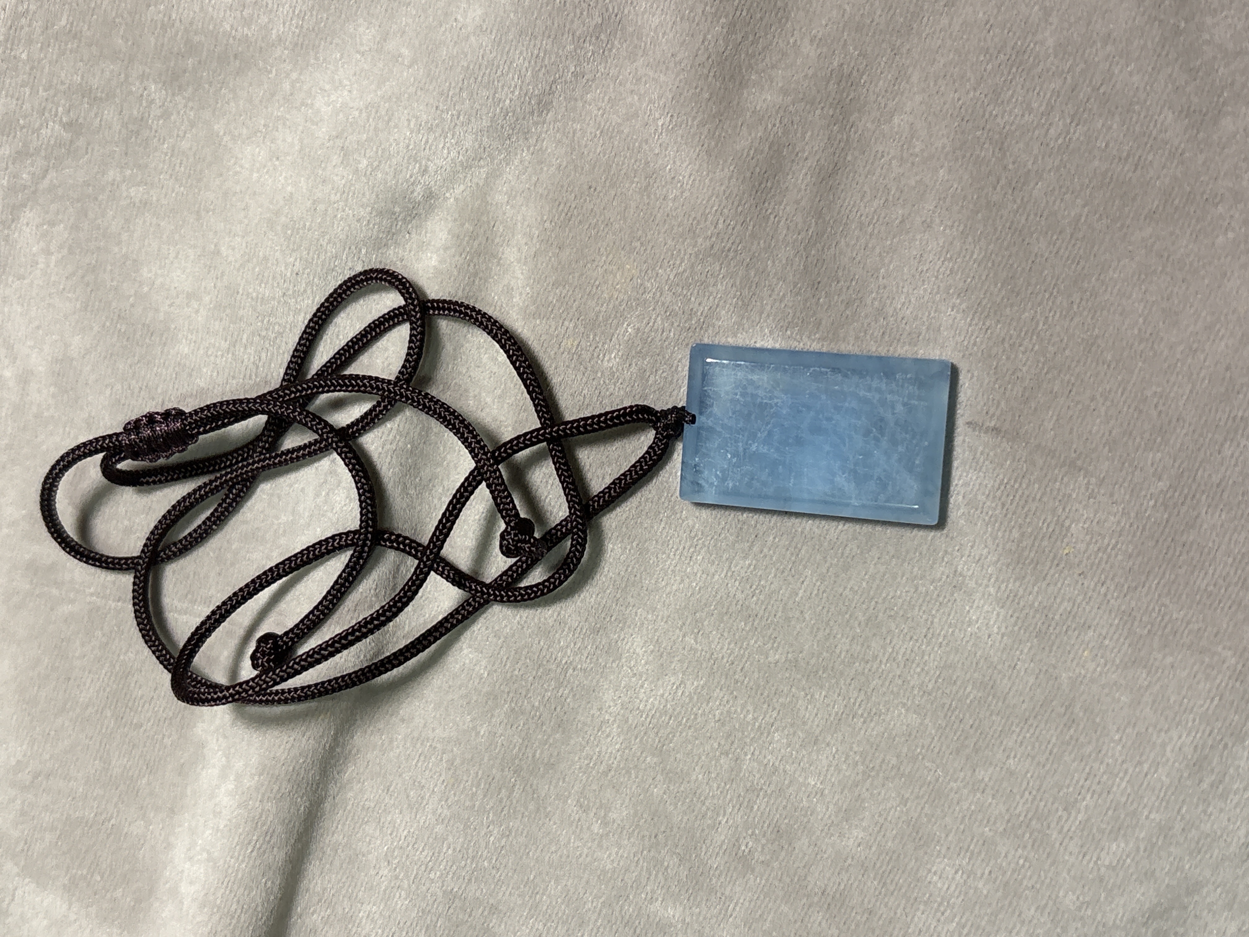 海藍寶平安無事牌No 19-580 丨規格：重：12-13克