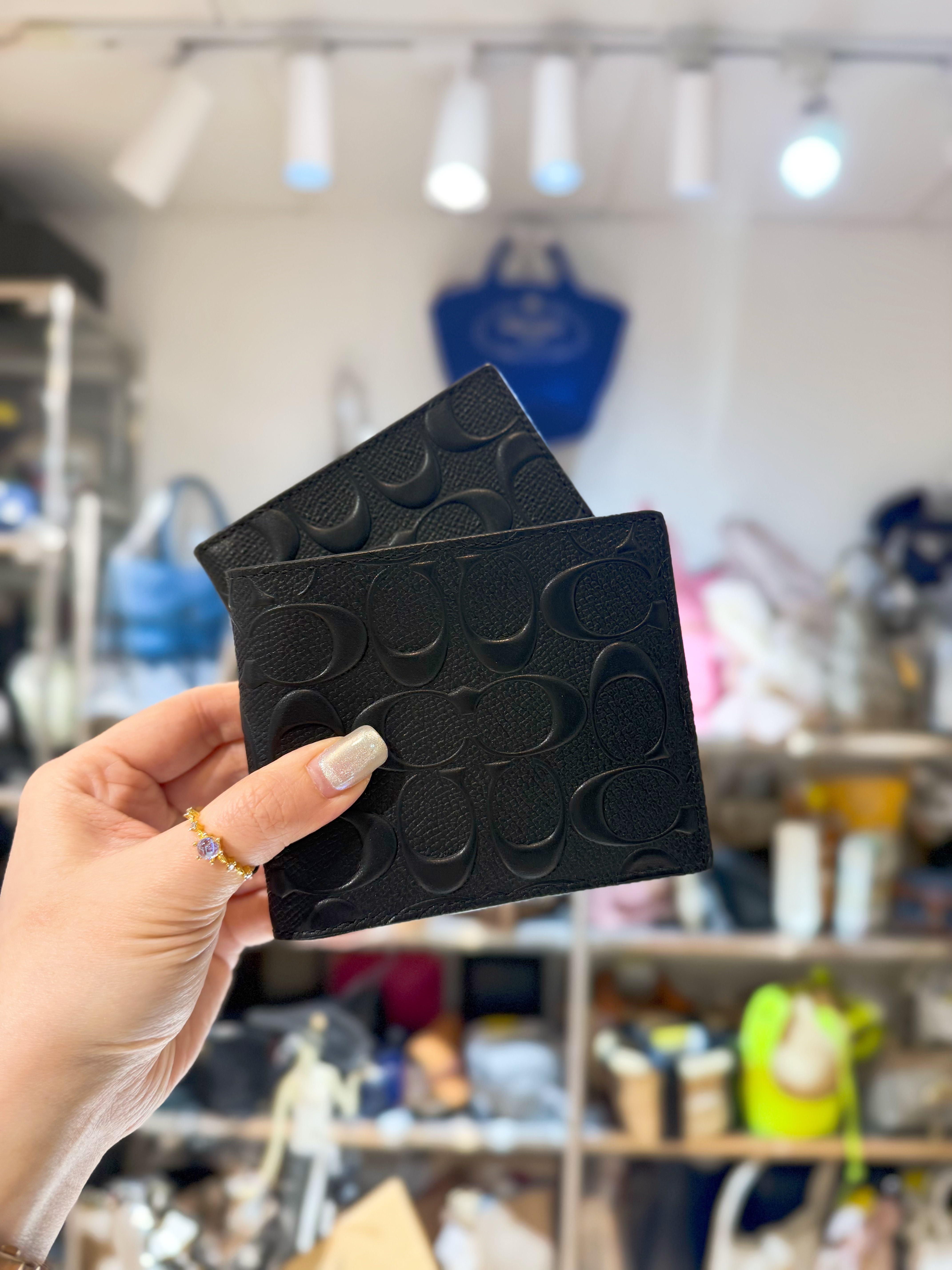 Coach bi fold wallet 1205/sleather/blk