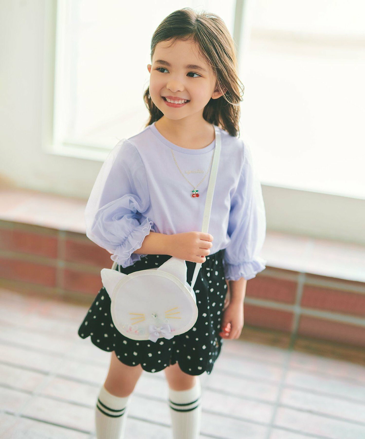 🆕【⭐訂購⭐】 🇯🇵日本直送🌀刺繡櫻桃寶石項鍊 薄紗 七分袖上衣［3款選］🌀[ELBA-0194][260310]