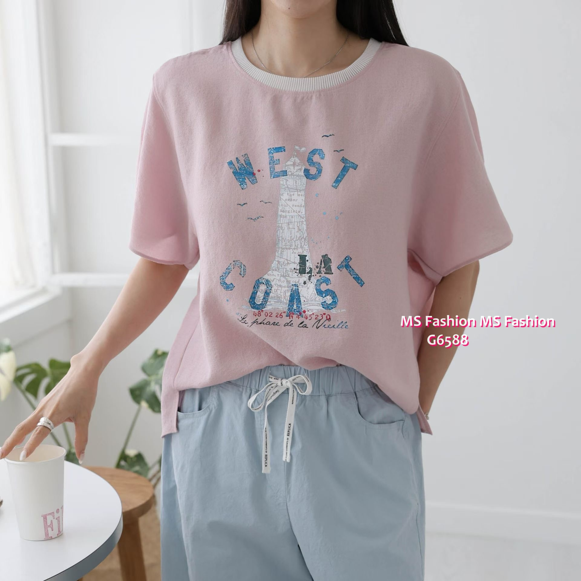 G6588 靚print top