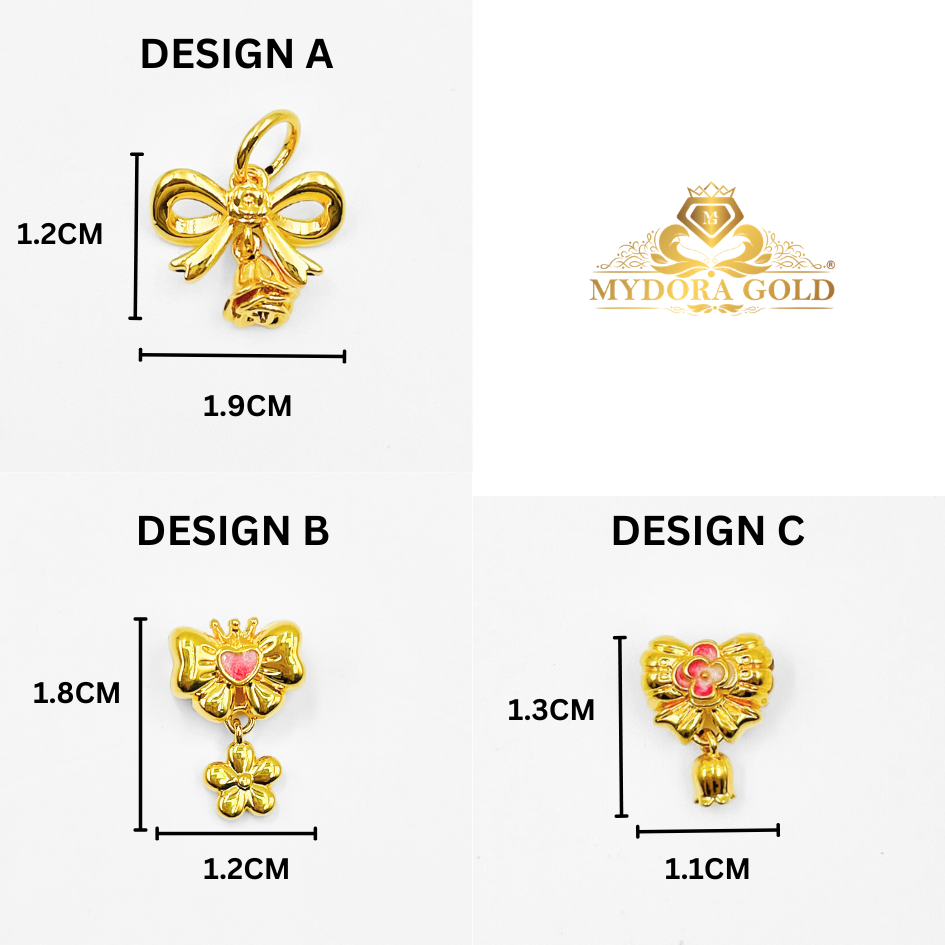 MYDORA Charm Bead Ribbon Gantung (5G) l EMAS 916/22K