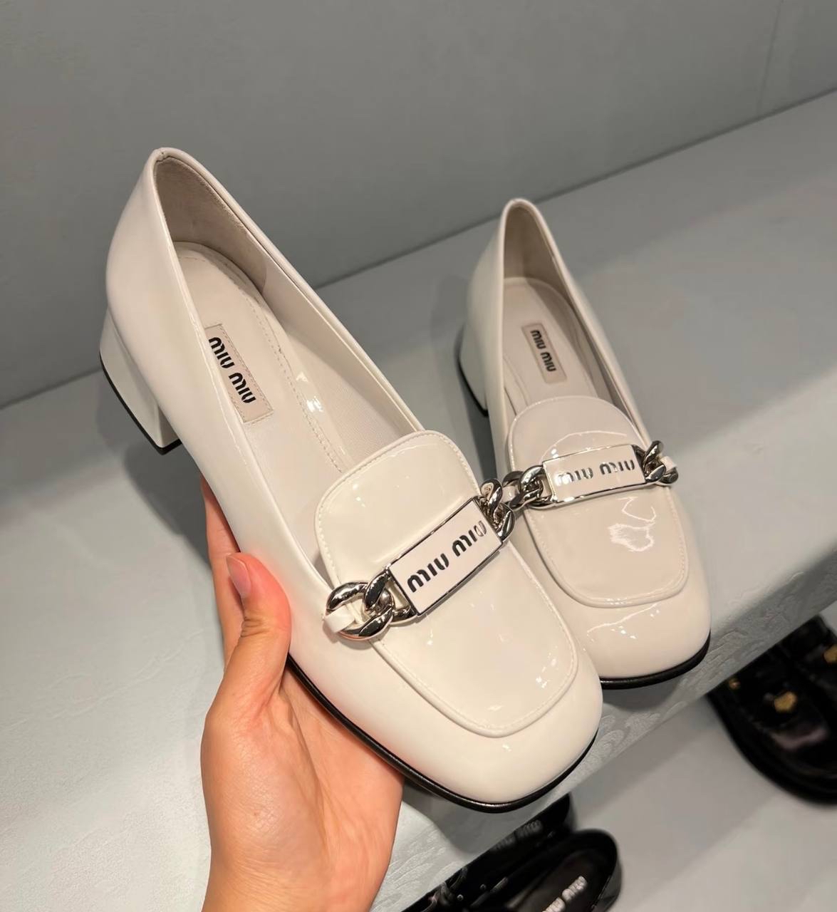 清貨優惠✨訂貨📮MIUMIU 4cm 粗踭Maryjane  Size 35.5/36/36.5/37.5/38