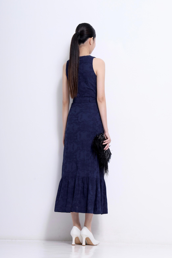 CD2146 Floral Jacquard Mermaid Dress