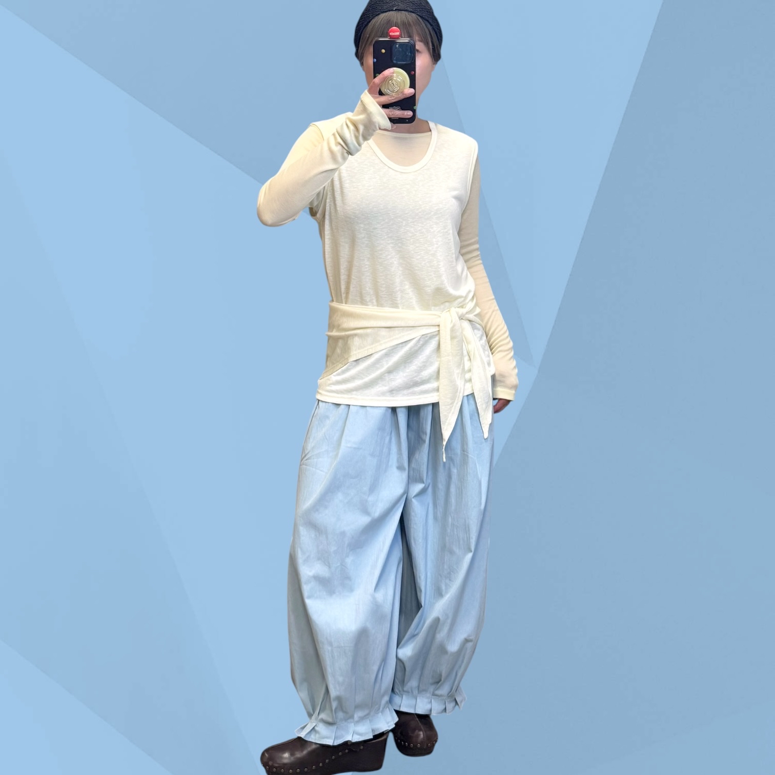 221154 褲腳壓摺長褲