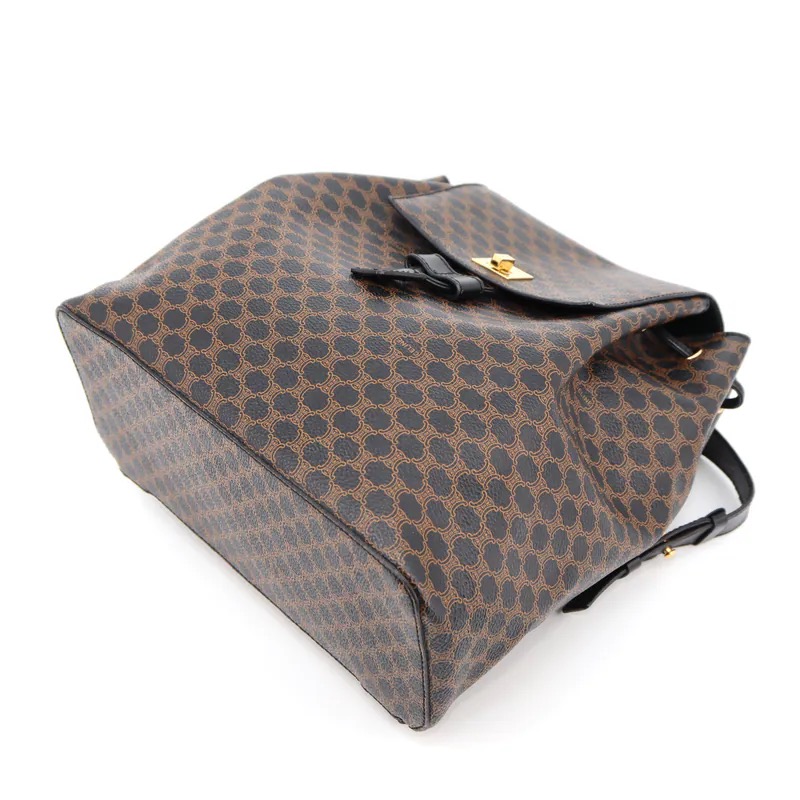 Celine Black Macadam Turn Lock Backpack
