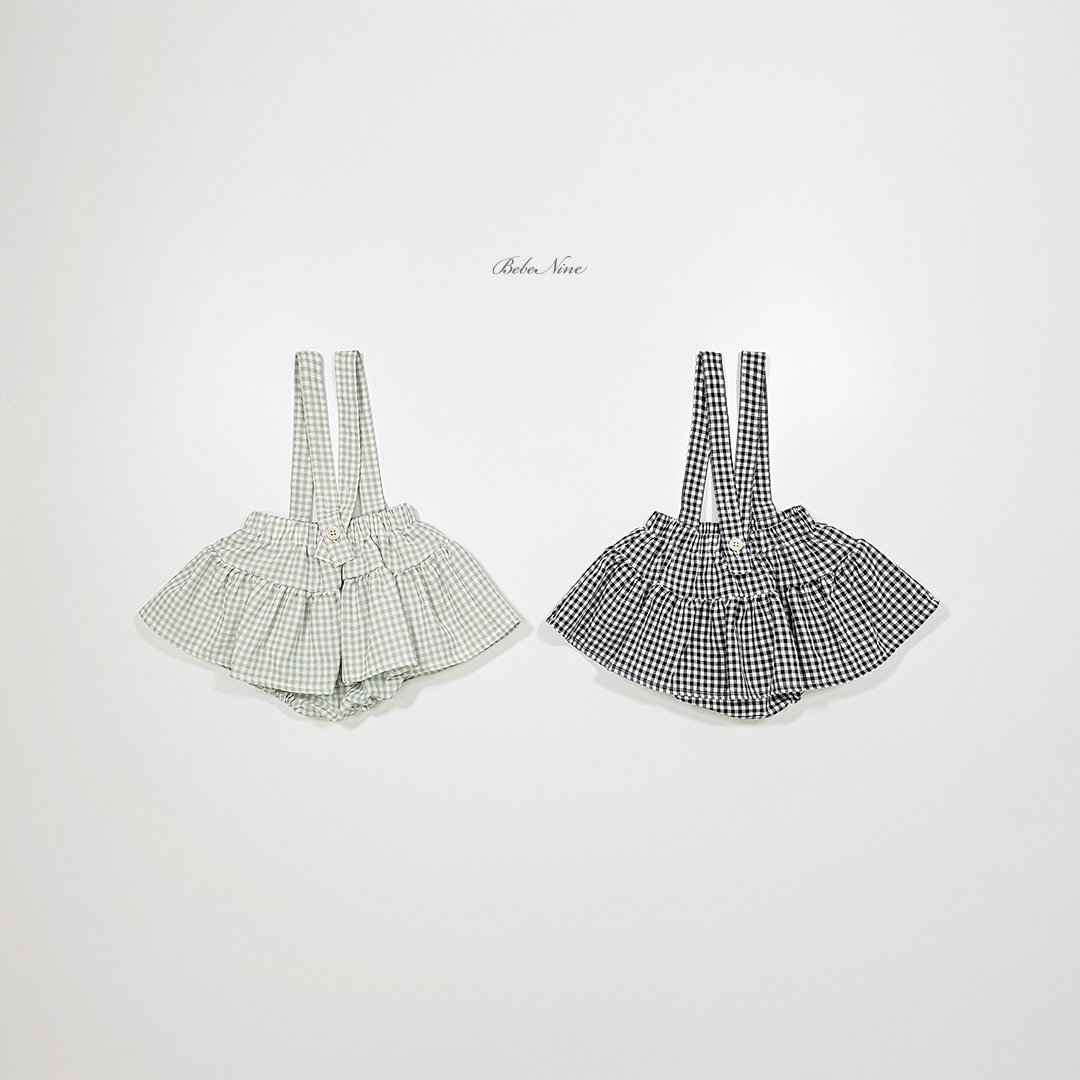☀️預訂 韓國直送☀️🇰🇷Bebenine兩色格紋純棉吊帶包屁裙
