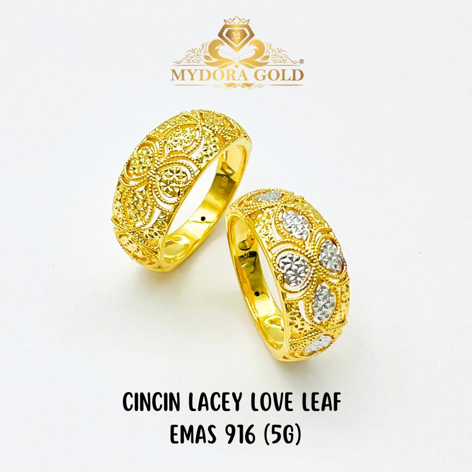 MYDORA Cincin Lacey Love Leaf (5G) l EMAS 916/22K