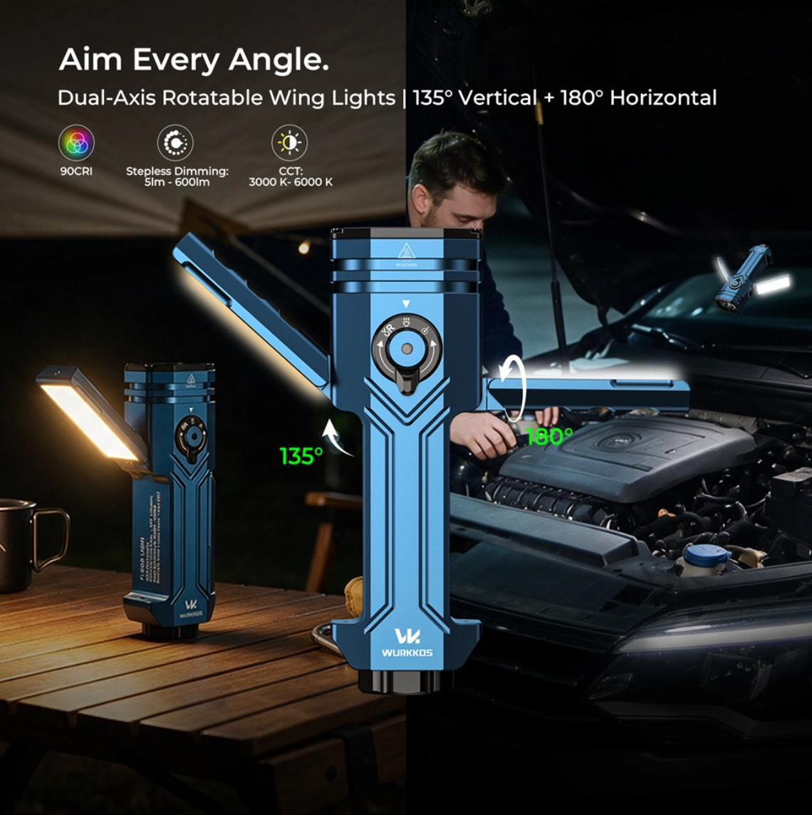 WURKKOS HD02 PRO 5-in-1 Tool Light