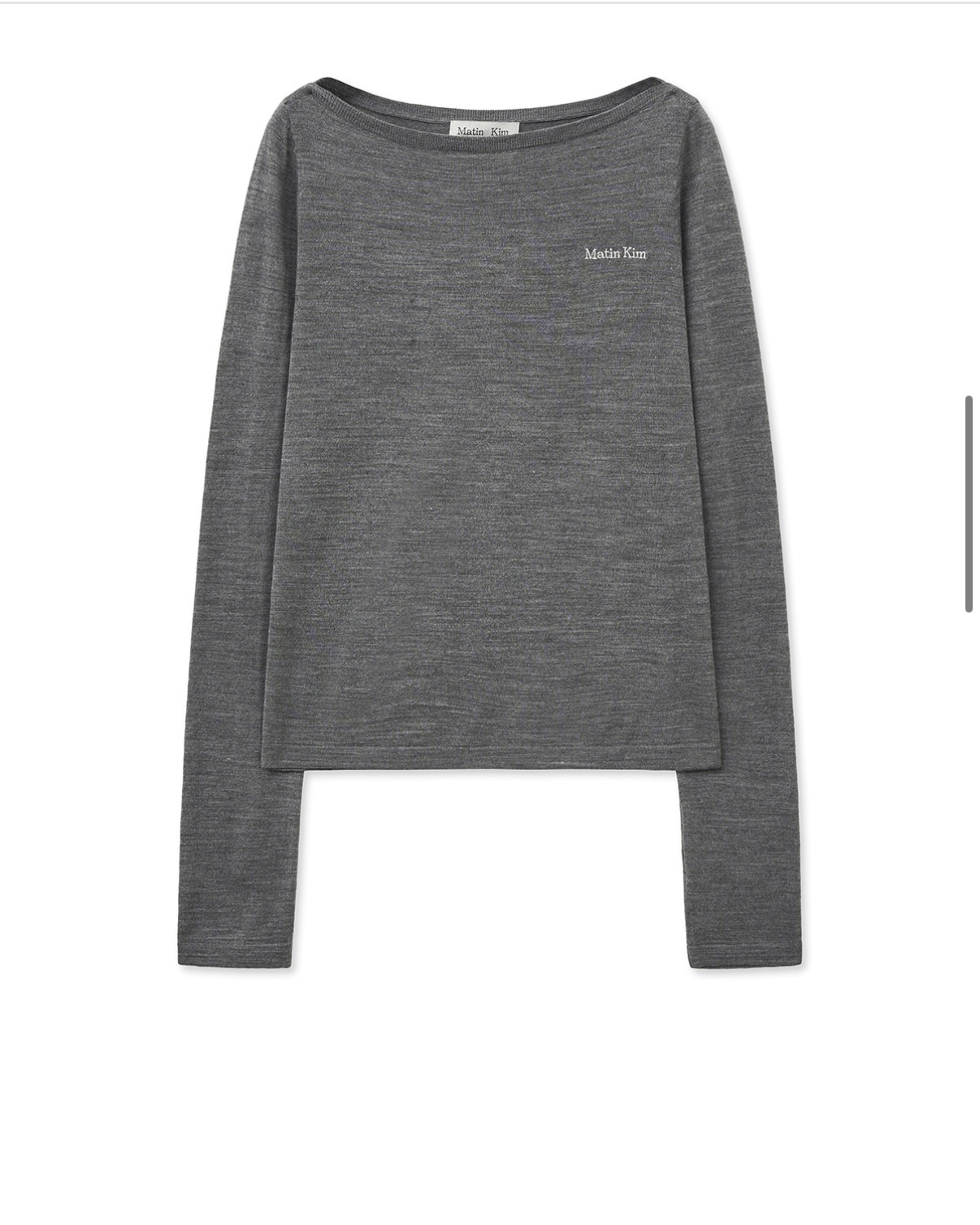 MATIN KIM 特價場 ESSENTIAL BOAT NECK KNIT TOP 