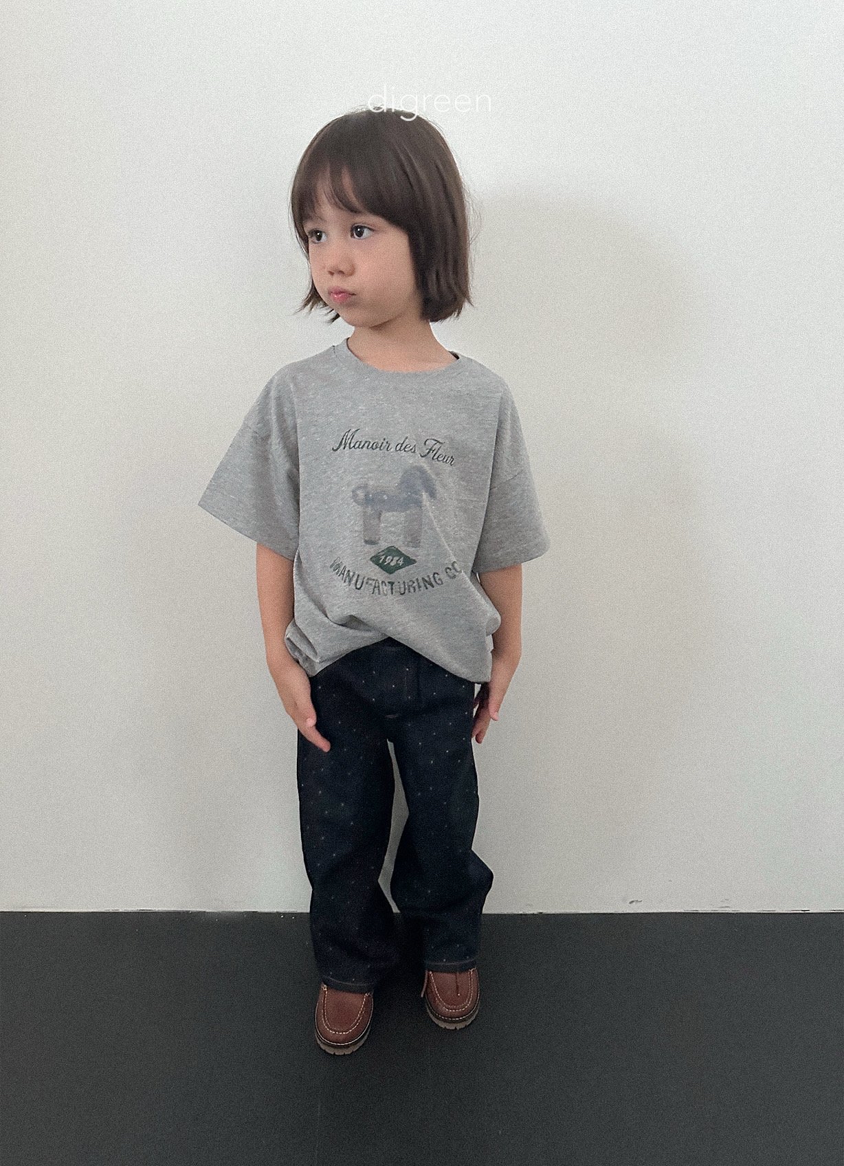 Digreen | dot denimt pants 