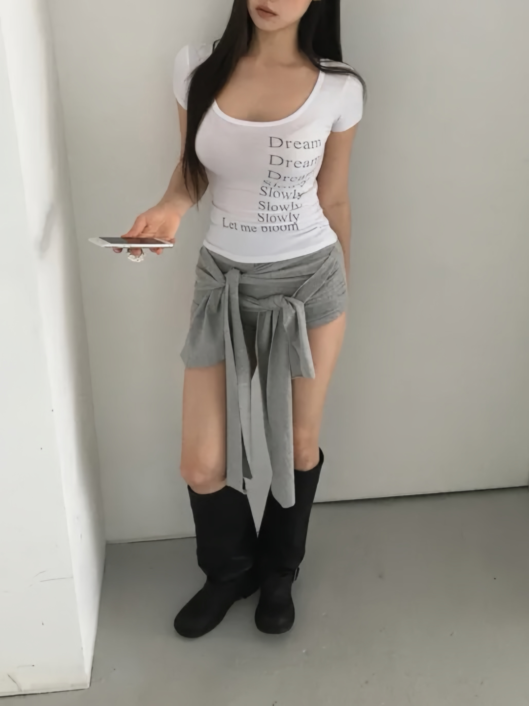 Layered Wrap-Front Micro Shorts