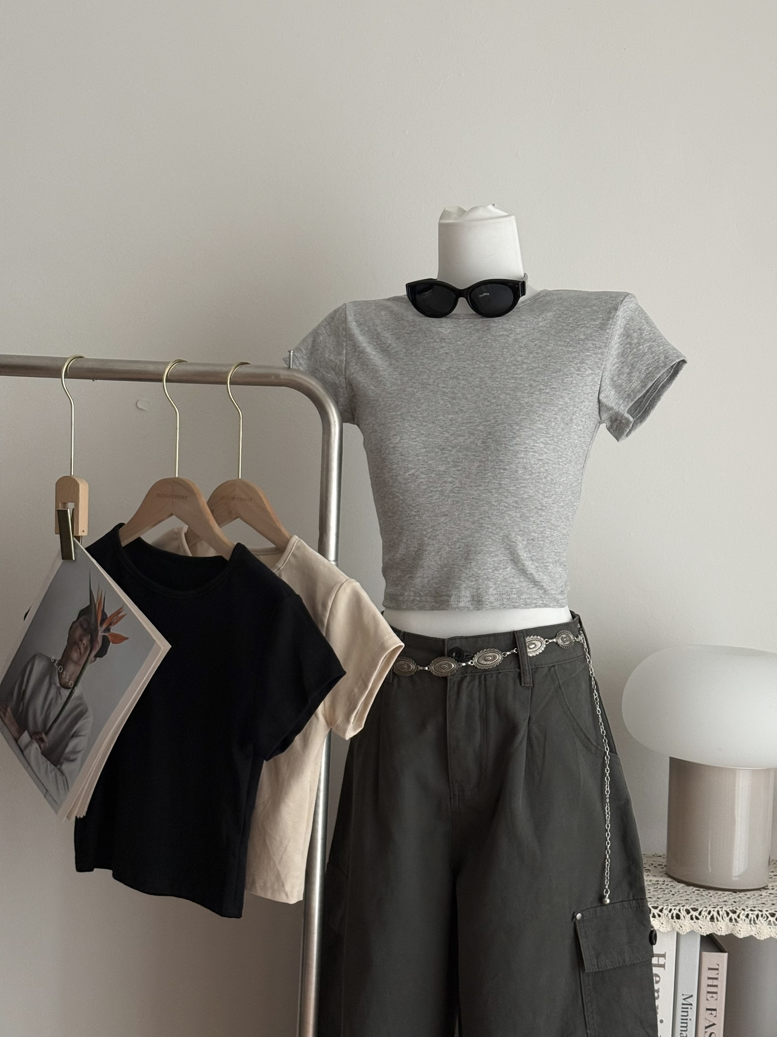 Kyle Cropped Top | Grey