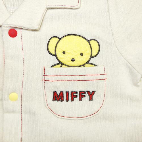 🇯🇵預訂 日本直送🇯🇵Miffy刺繡貼花口袋牛仔針織布翻領短袖連身服