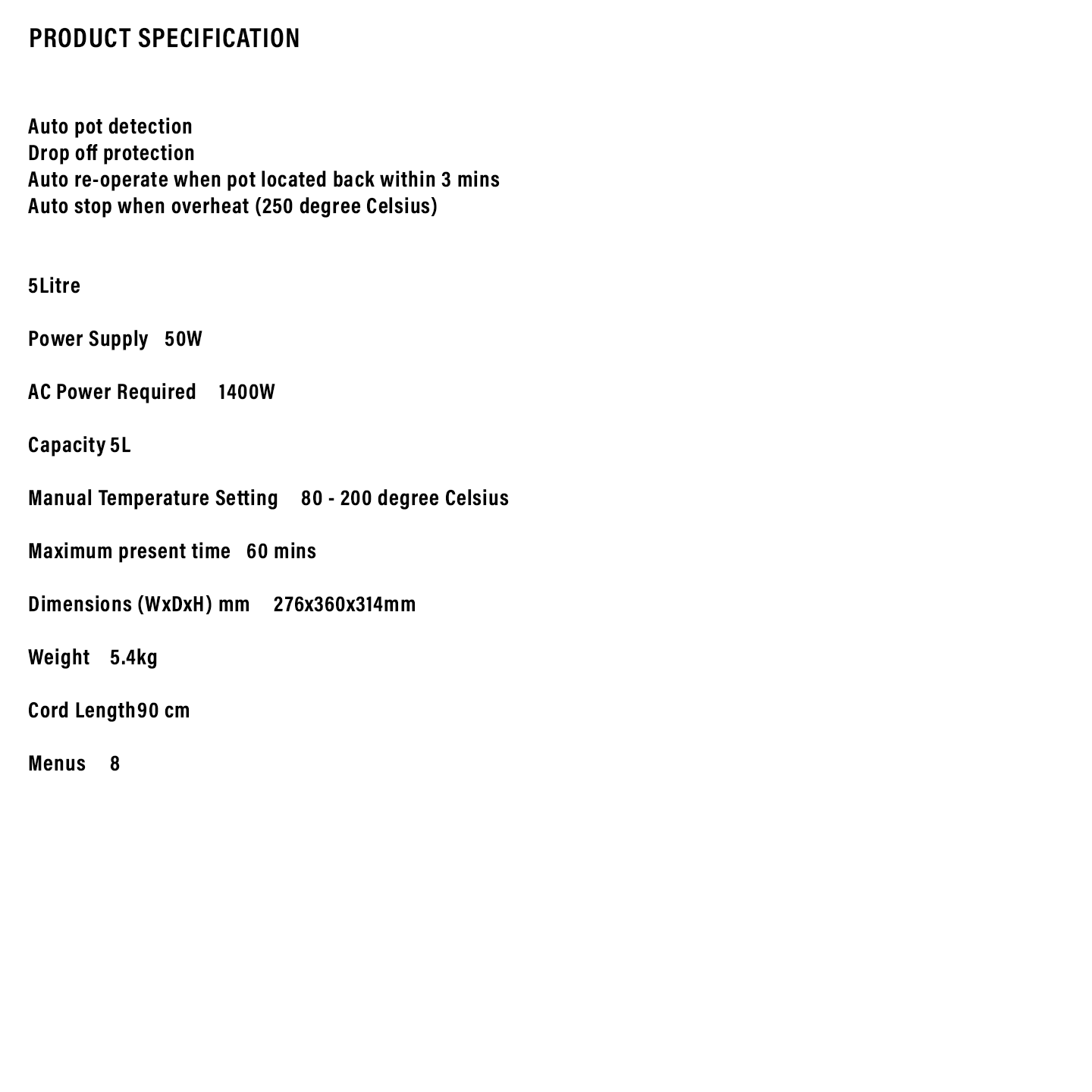 Sharp 5L Air Fryer (KFAF50MBK)