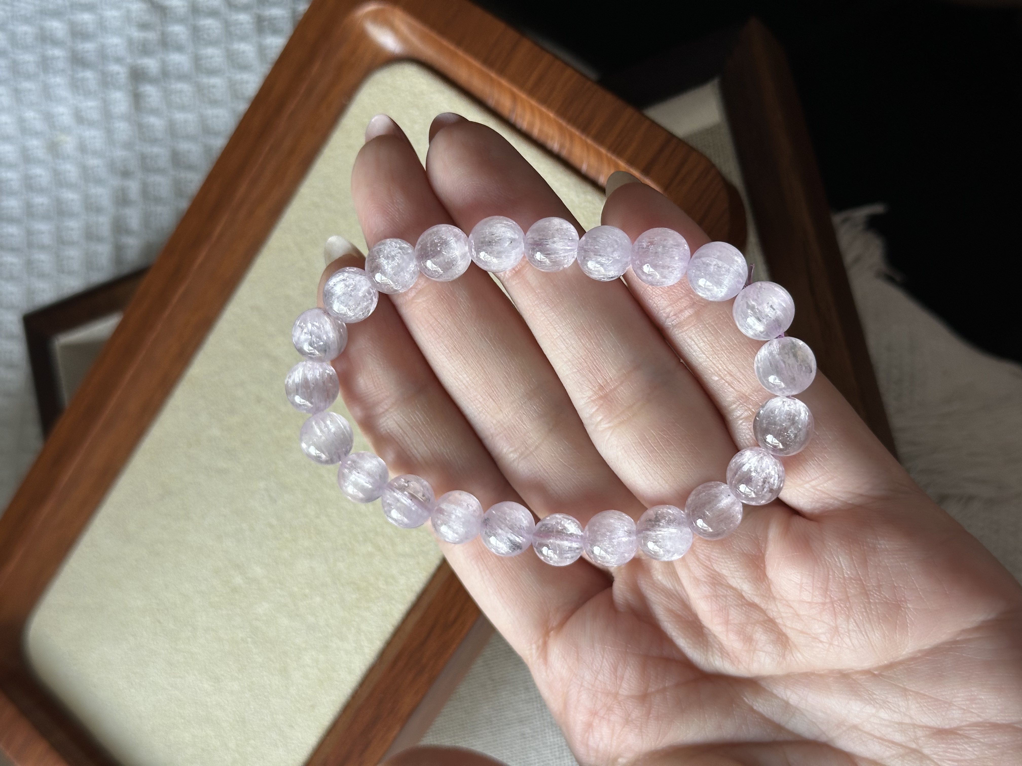 高货紫锂辉 ｜ Good grade Kunzite 8.4mm 