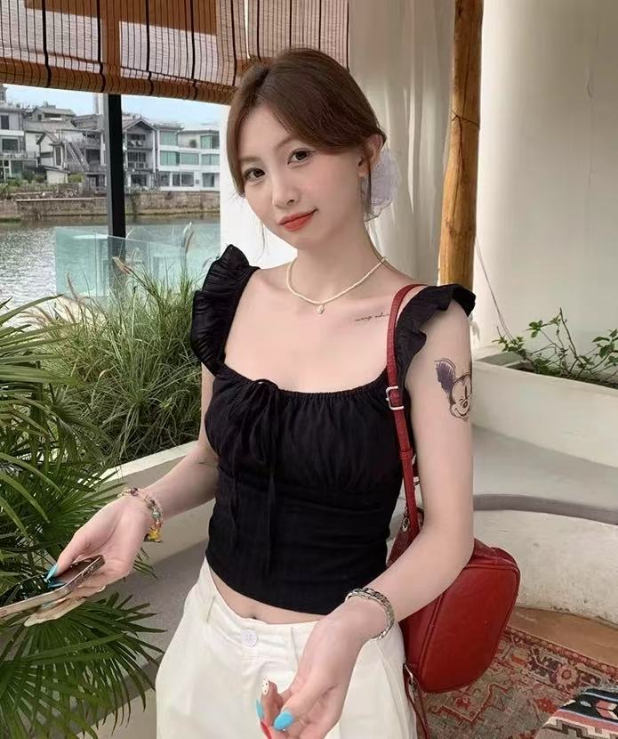 TP295法式小飞袖上衣