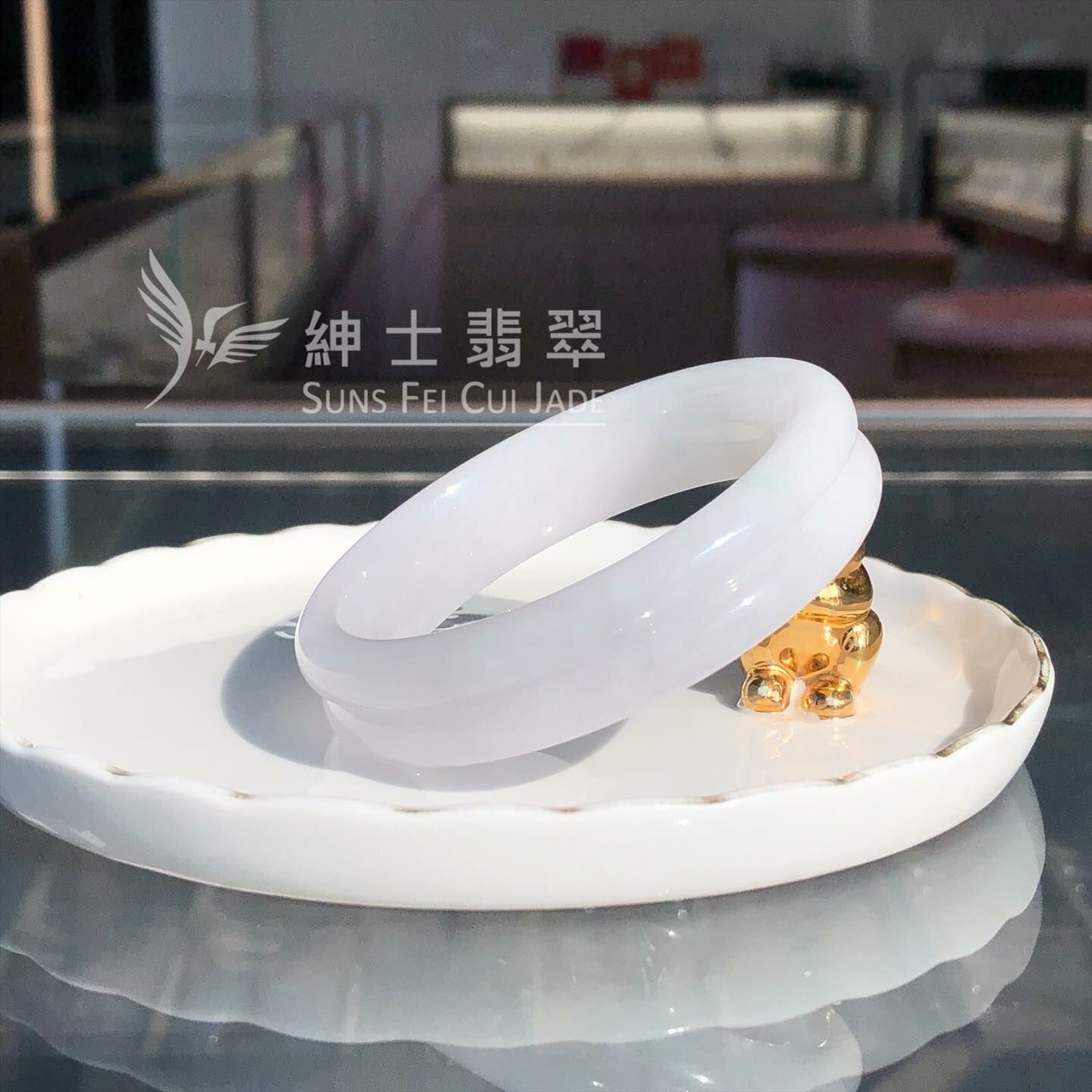 大馬坎翡翠孖鐲57.4mm