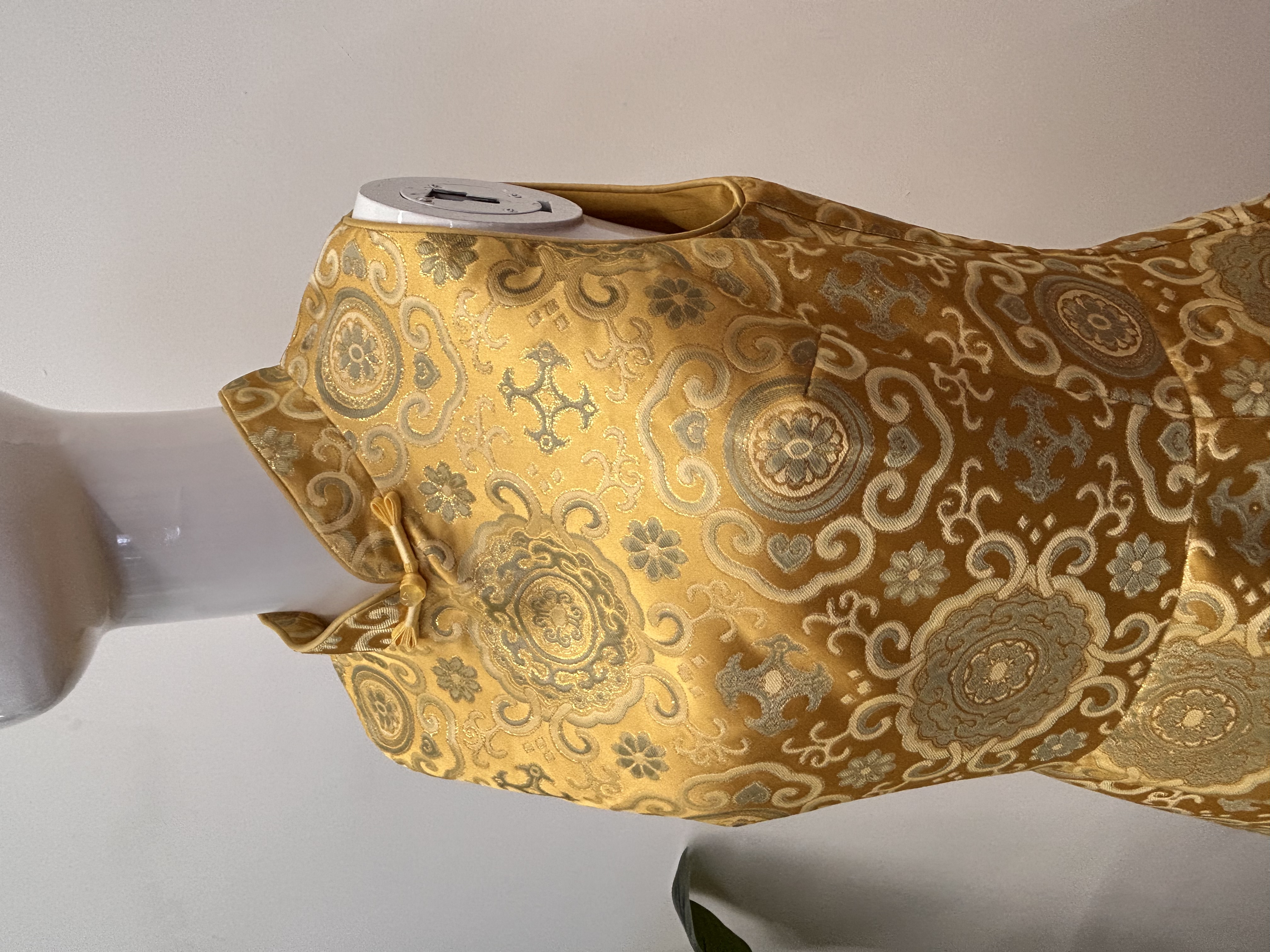 578.WB Embroidered Sleeveless A-Line Qipao