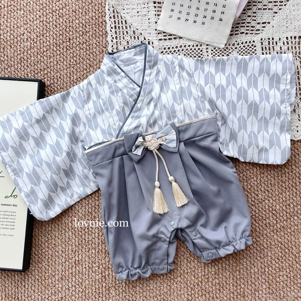 A0111 男仔矢絣和服款爬服