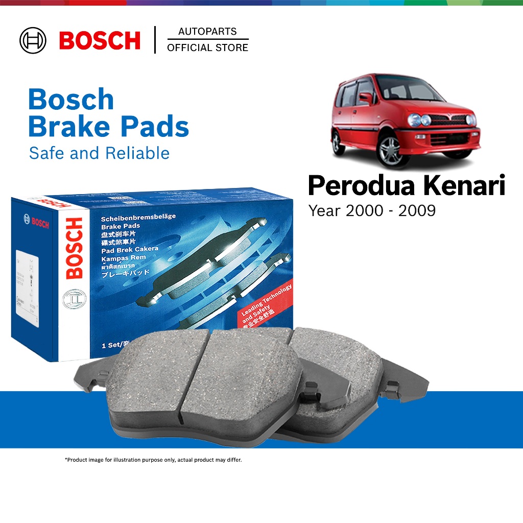 Bosch Front Brake Pads for Perodua Kenari (2000 - 2009) - 0986505004