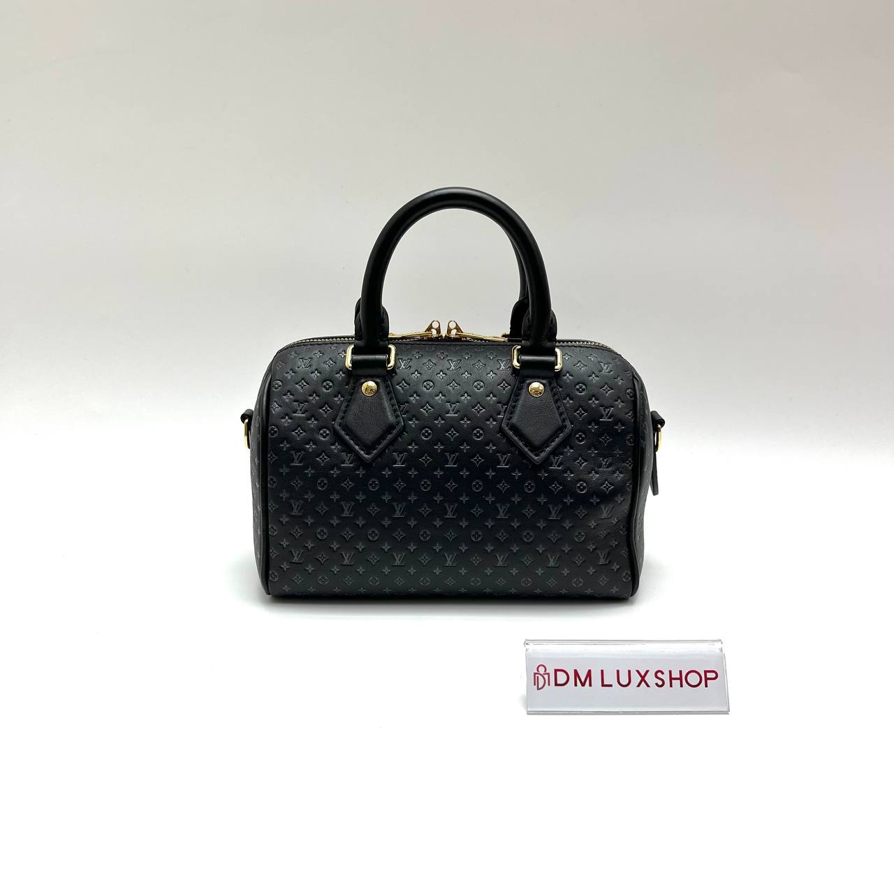 LV Black Calfskin Speedy 20 GHW