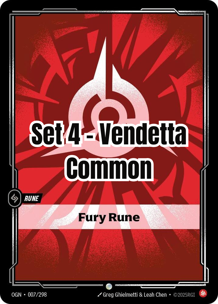 Vendetta - Commen- Fury Rune (Set 4)