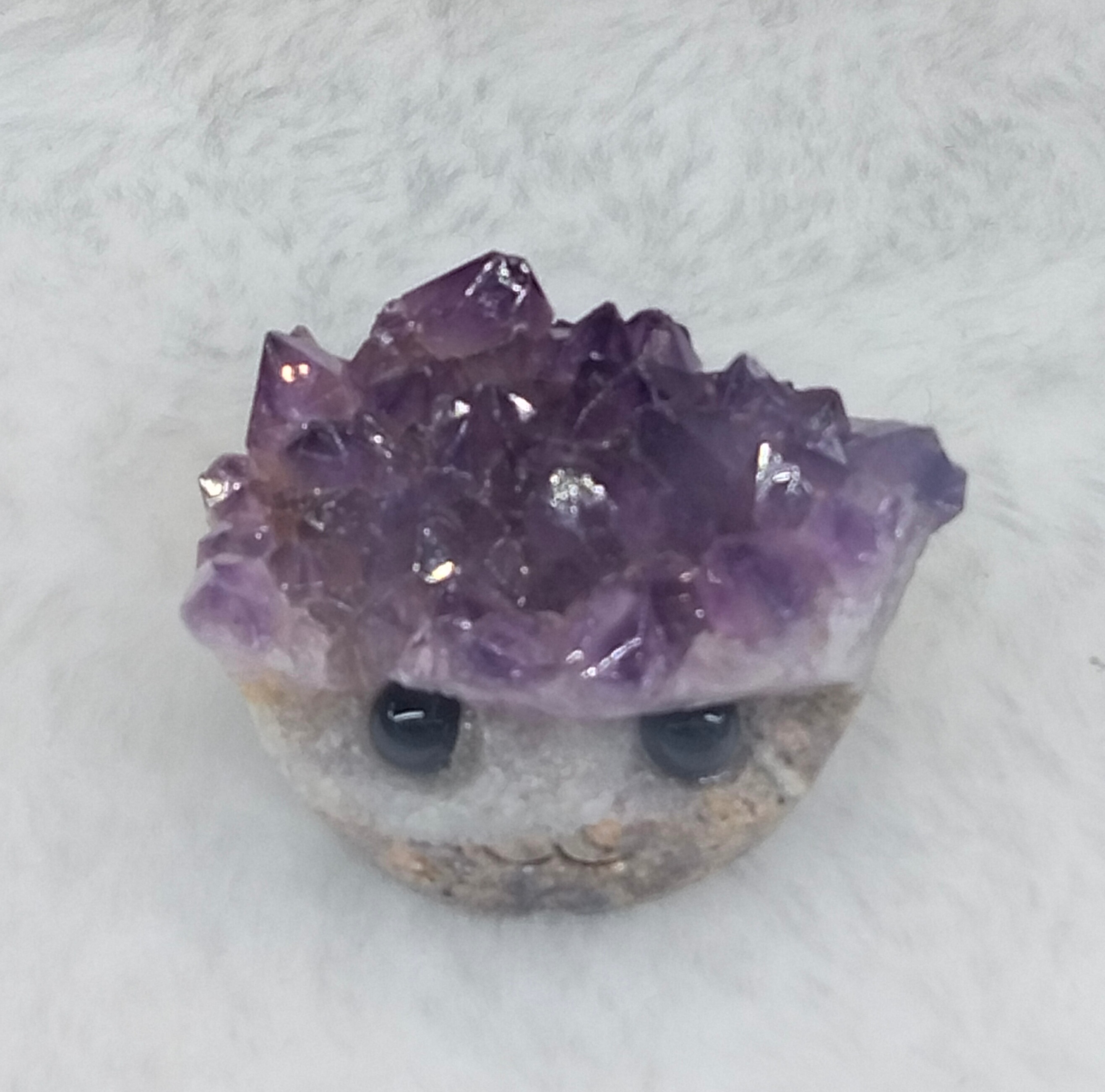 小刺蝟紫晶小擺件