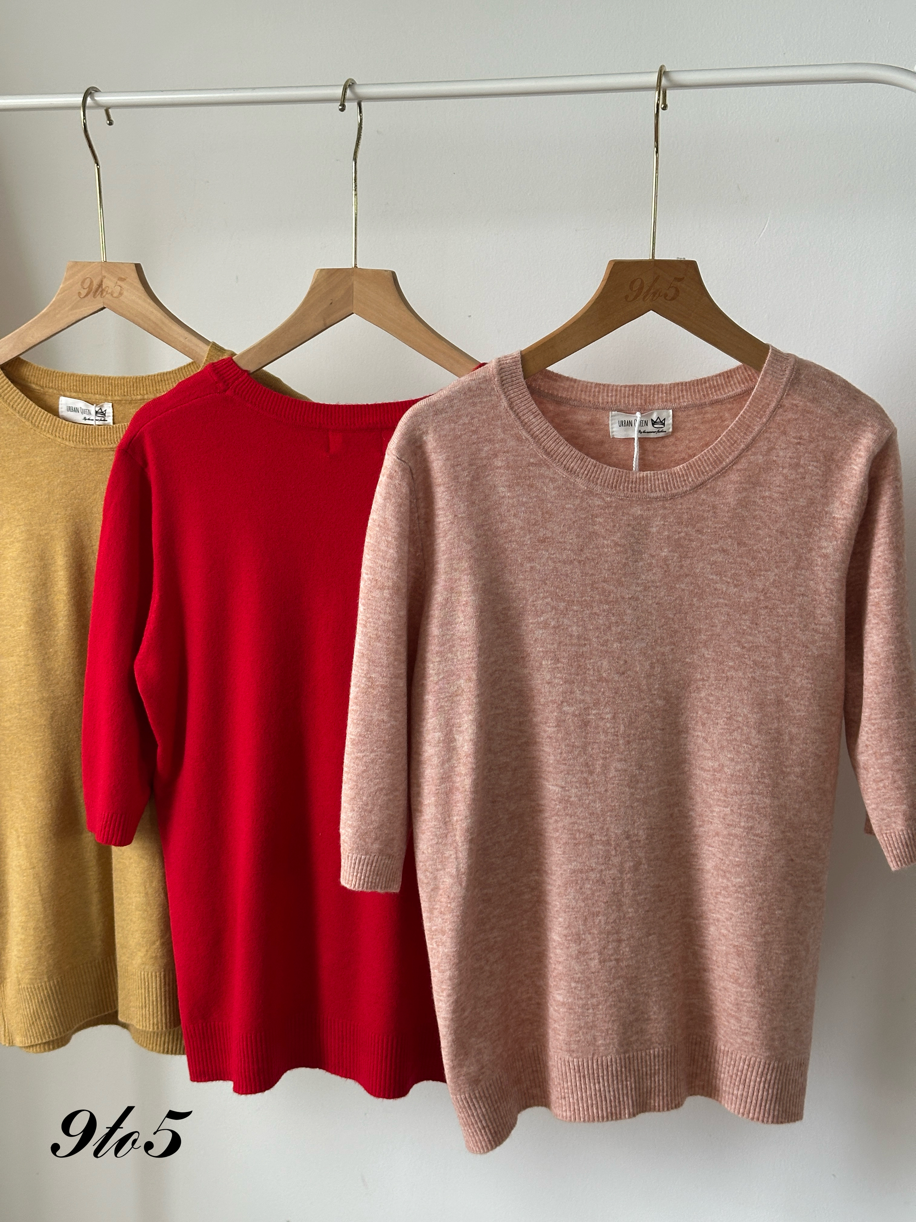 T4080 Half Sleeve Knit Top - 5 Colors 