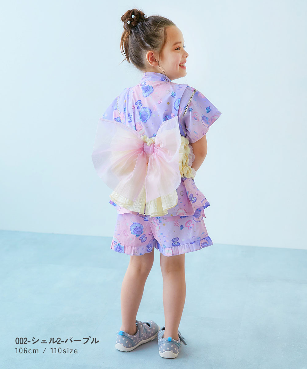 🆕【⭐訂購⭐】🌀 🇯🇵 日本直送 優雅荷葉褶邊 女童 #甚平 套裝［10款選］ 🌀 [ELCA-0259][260427]