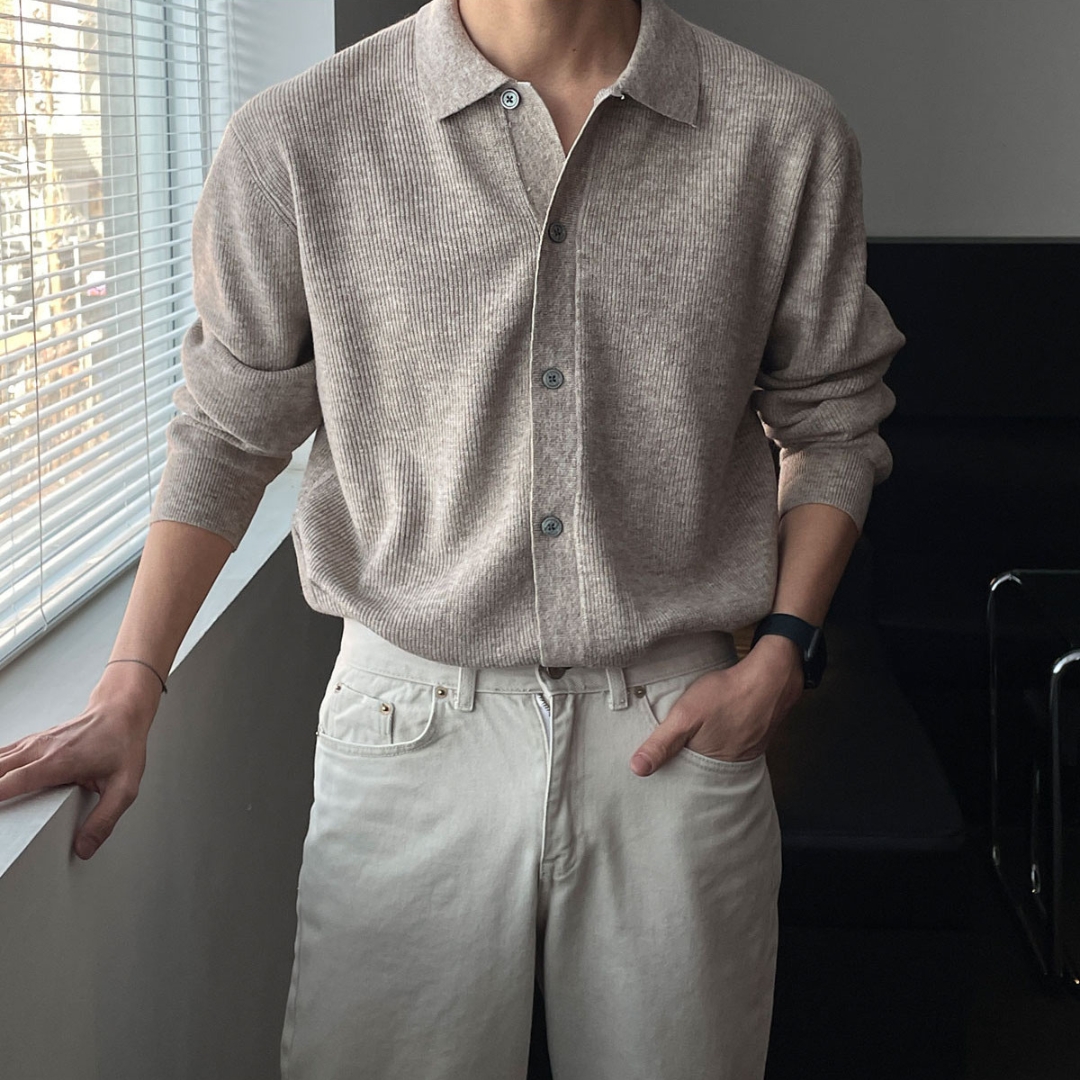 【In Stock】Cashmere Collared Knitwear