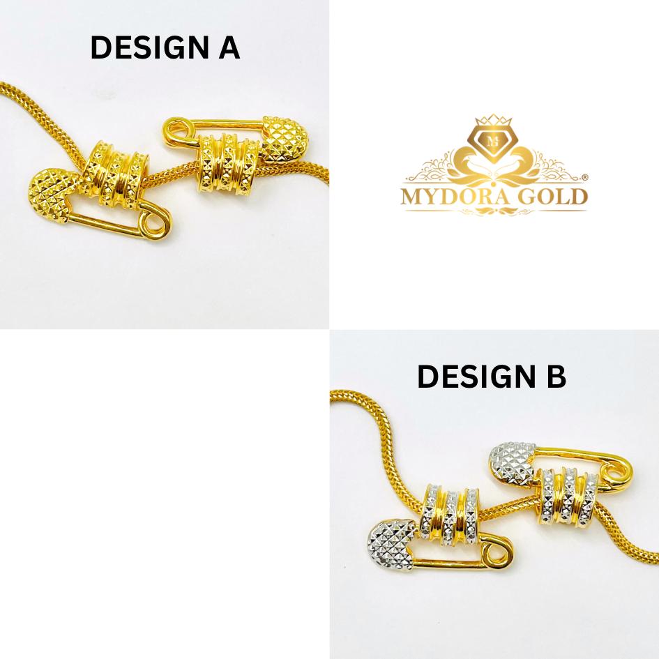 MYDORA Tube Bead Fesyen Safety Pin (5G) l EMAS 916/22K