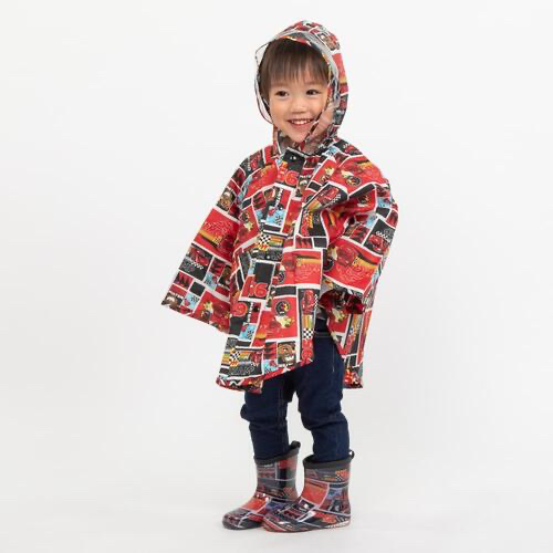 🇯🇵預訂 日本直送🇯🇵反斗車王人物滿印斗篷雨衣雨褸附收納袋