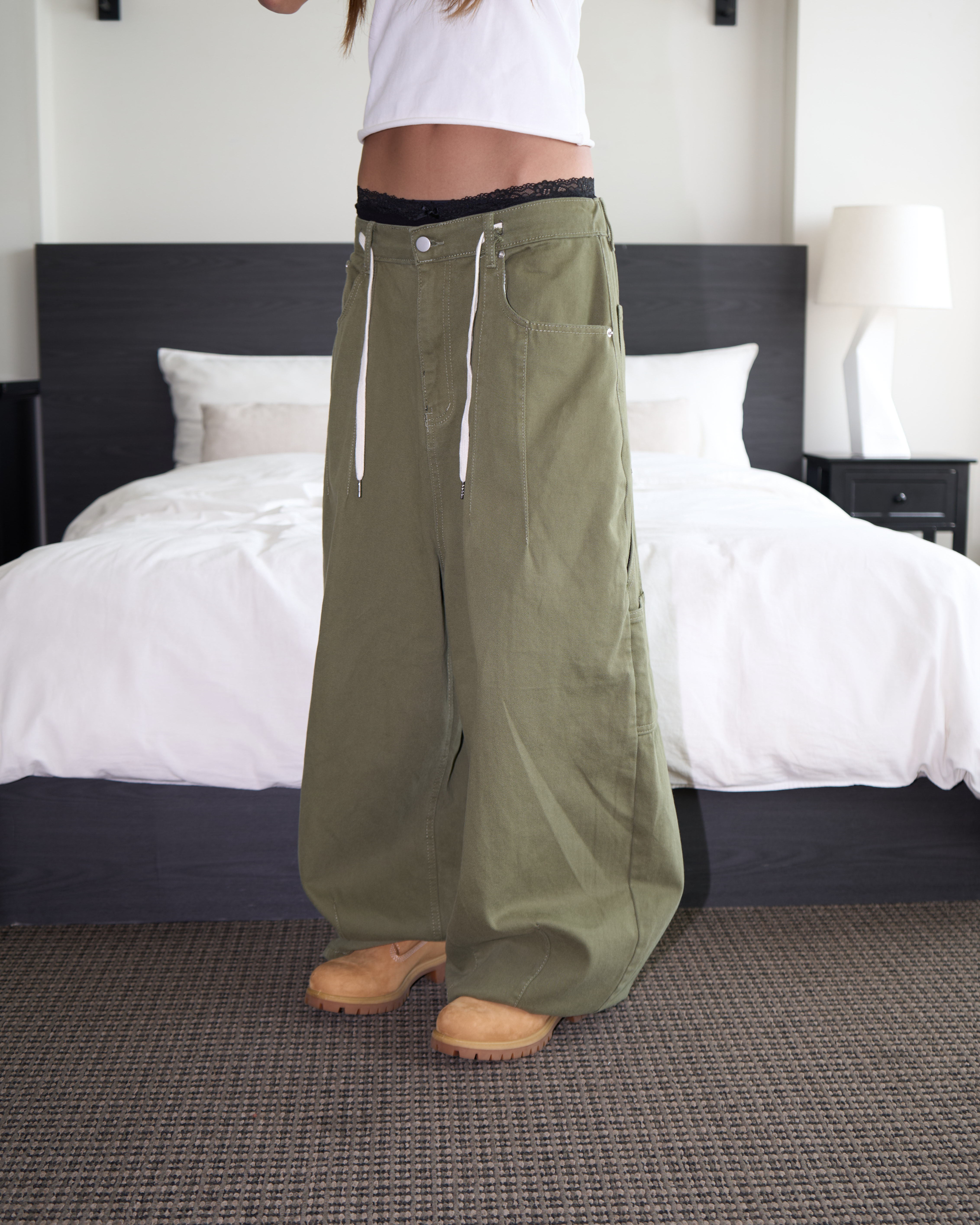 Sido Mega Wide Carpenter Cotton Pants(Unisex)