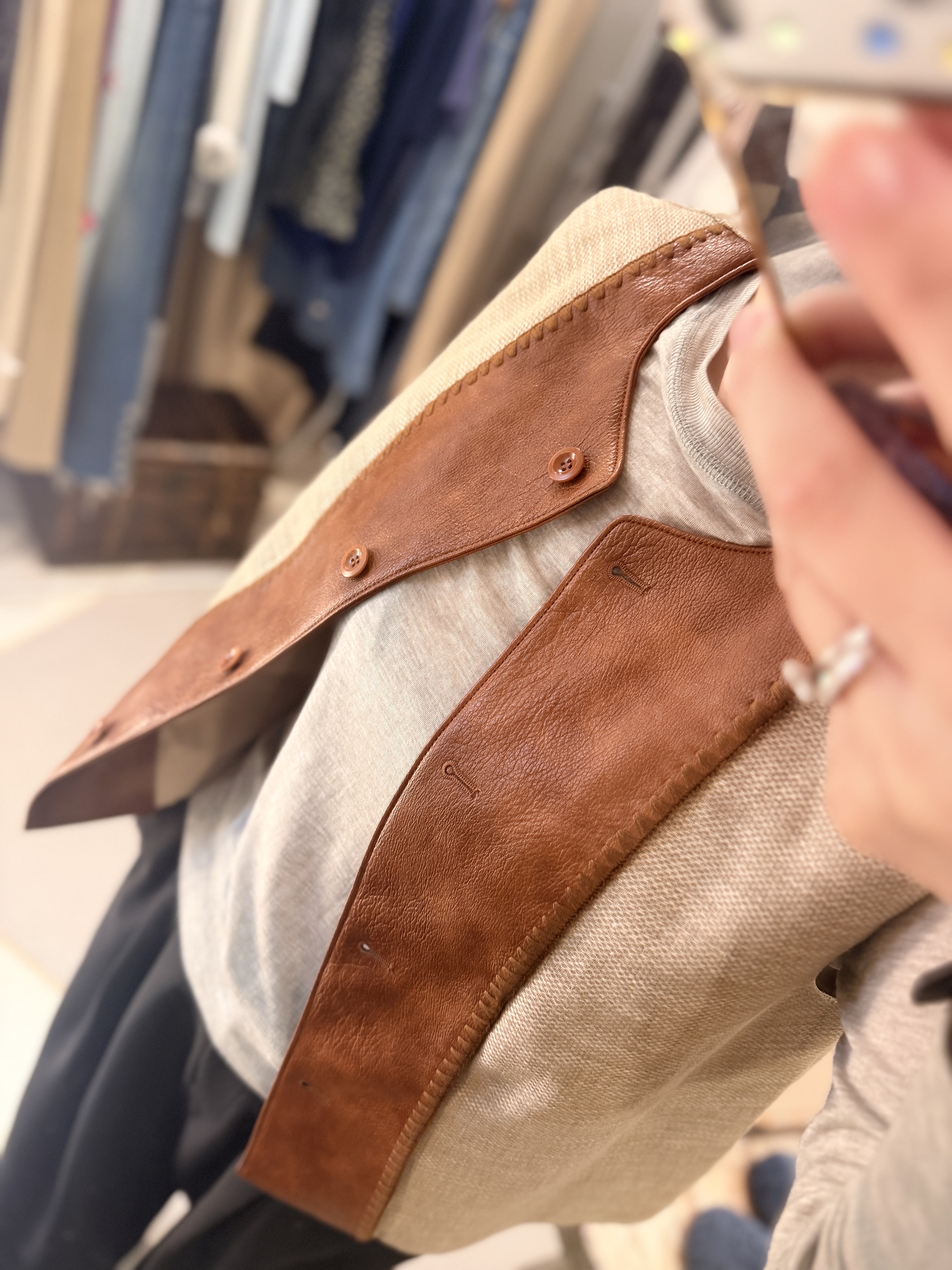 Vintage PU vest jacket