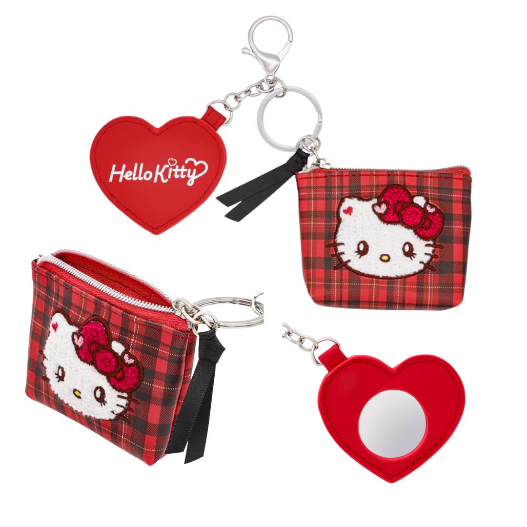 Hello Kitty Mirror & Pouch Keychain【NEW】
