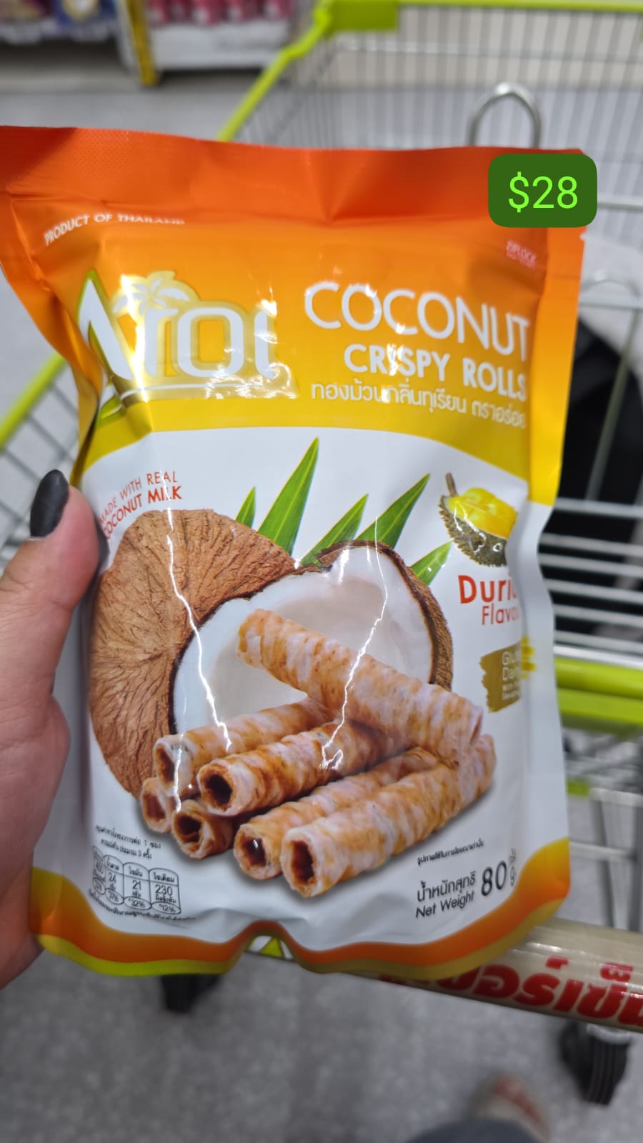 coconut crispy rolls durian