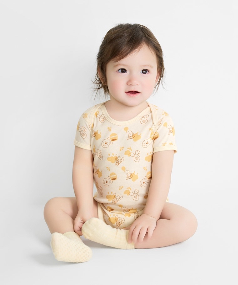 💚預訂 台灣直送💚Disney系列六色人物印花純棉短袖包屁衣